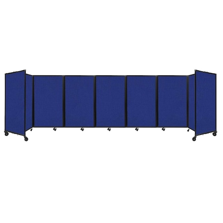 Versare Room Divider 360 Folding Portable Partition 19'6" x 5' Royal Blue Fabric 1160705